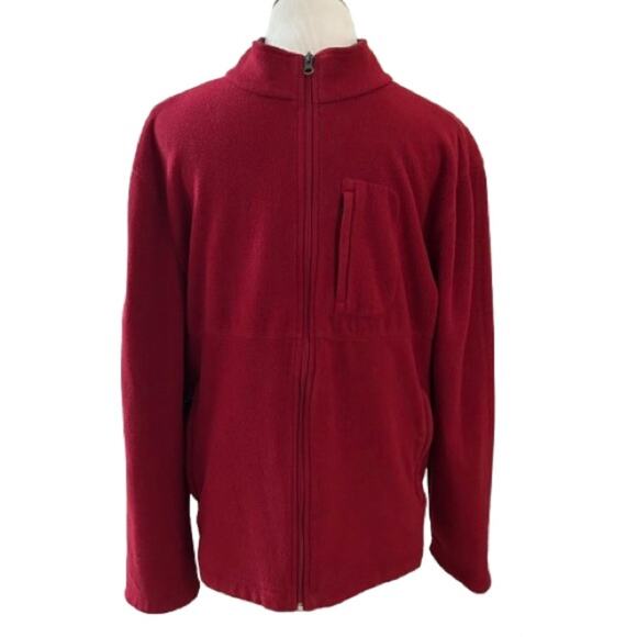GUC Saddlebred Red Lightweight Full Zip Fleece Jacket. Size L - Picture 2 of 7